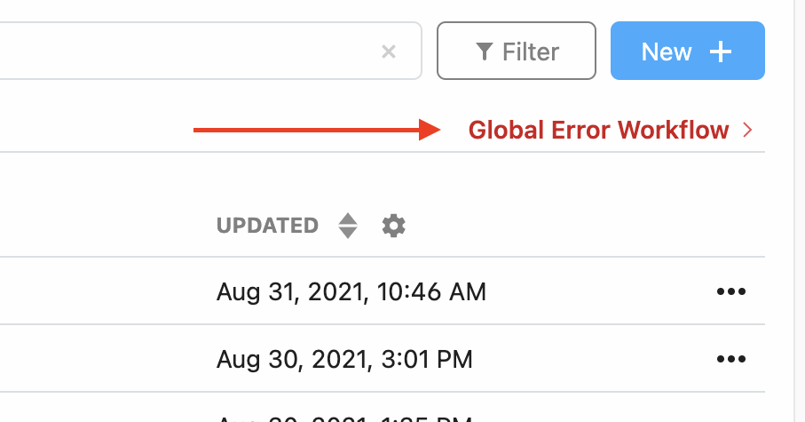 global error workflow